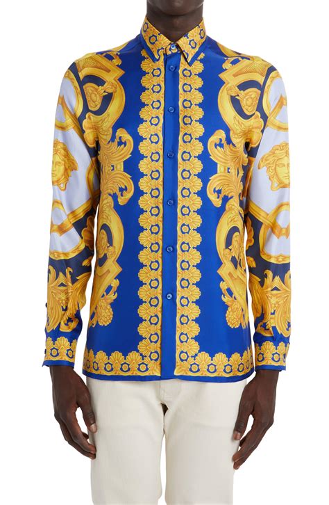 versace button up mens|Versace formal shirts.